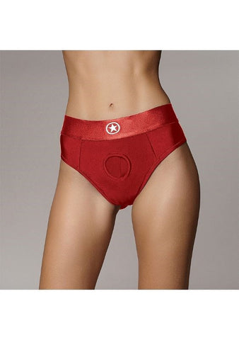 Ouch! Electrifying Strap-on Thong - Red - Strap On Sextoys