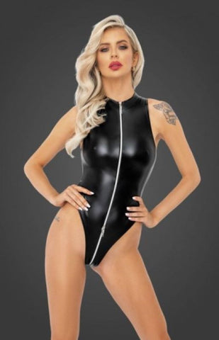 Powerwetlook Body with Front Zipper - Her Fetish
