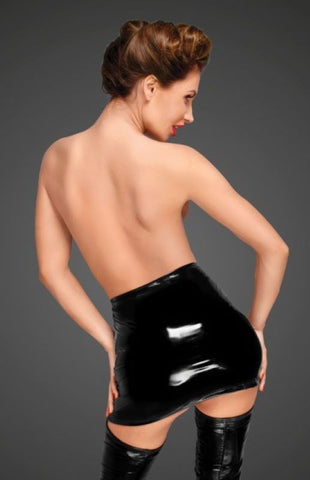 PVC Fetish Mini Skirt With Hidden Side Zipper - Her Fetish