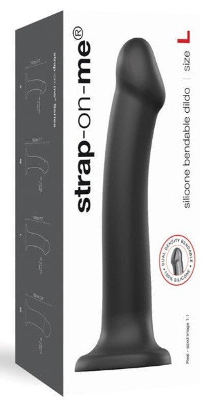 strap-on-me Dual Density Dildo Black - Strap On Sextoys