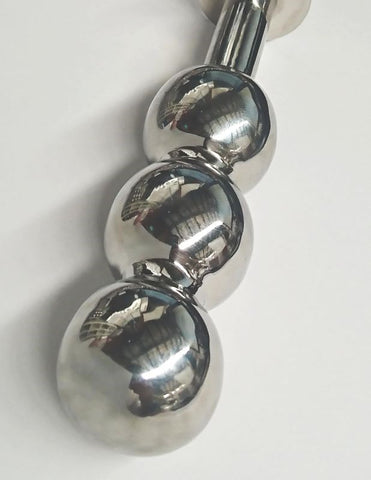 Triple Ripple Steel Butt Plug - Steel Sex Toys