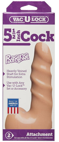 Vac-U-Lock Raging Hard-On Cock - Ribbed for Your Delight - Realistic Dildos