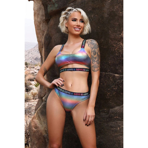 Vibes Love Is Love Crop Top & Panty - Bras and Bra Sets