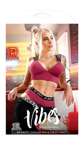 VIBES SO SALTY - Luxurious Longline Bra & Cheeky Panty Set - Bras and Bra Sets