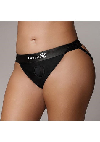 Pleasure Enhancing Vibrating Strap-on Panty Harness - Black - Strap On Sextoys