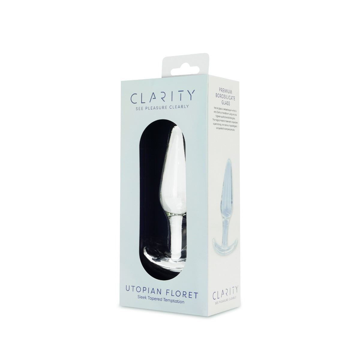 Creative Conceptions Clarity Utopian Floret Glass Butt Plug - Glass Sex Toys