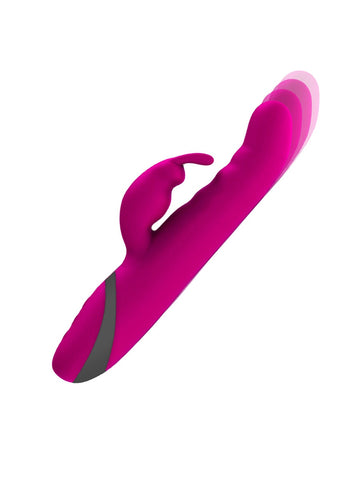 BMS Factory Commotion Cha Cha Thrusting Rabbit Vibrator Raspberry - Rabbit Vibrators