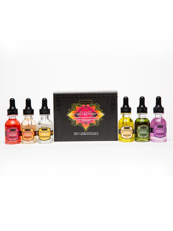 Kama Sutra Oil Of Love The Collections Set 6 Flavoured Scents Bath and Intimate Fragrances