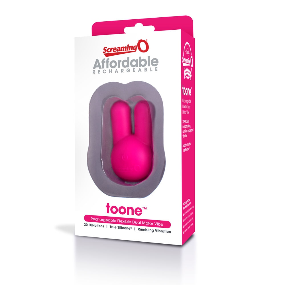 Screaming O toone Flexible Rechargeable Vibrator Pink 6 Pack Personal Massagers