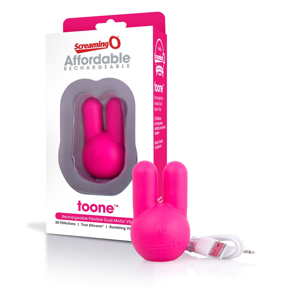 Screaming O toone Flexible Rechargeable Vibrator Pink 6 Pack Personal Massagers