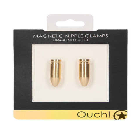 Shots Toys Magnetic Nipple Clamps Diamond Bullet - Nipple and Clit Clamps