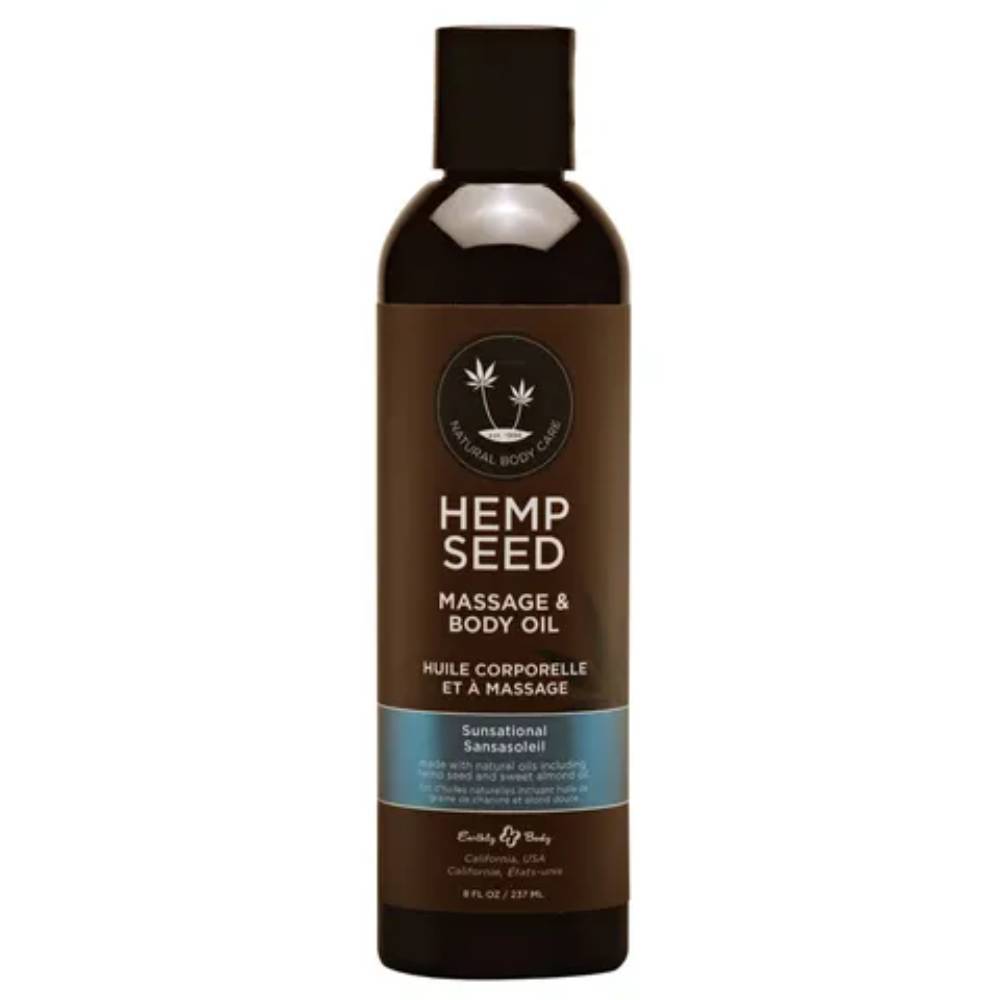 Earthly Body Scented Hemp Seed Massage and Body Oil 237 ml Massage Oils and Lubricants