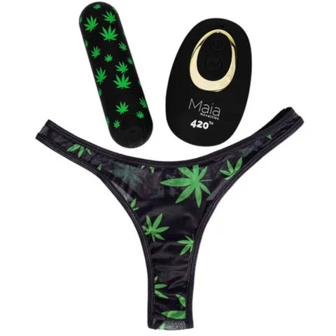 Maia DATE NIGHT 420 Remote Control Rechargeable Panty Vibrator Black - Remote Control Vibrators