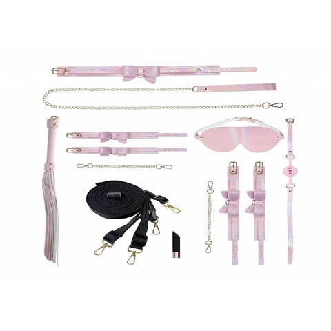 Shots Toys OUCH! Paris Collection 8 Piece Bondage Set with Bag - Bondage Kits