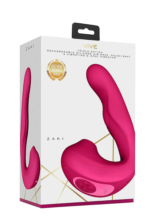 Vive Zaki Air and Pulse Wave G-Spot Vibrator - G-Spot Vibrators