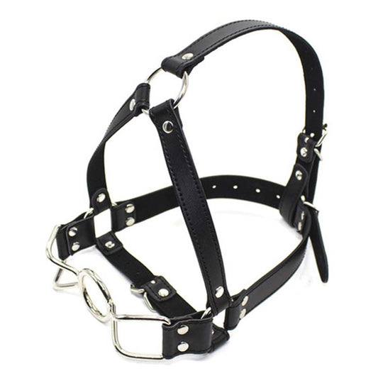 Open Mouth Spider Legs Mouth Gag with Harness - Bondage Gags and Bits