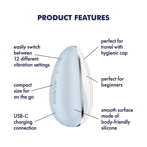 Satisfyer Drop To Go USB Rechargeable Clitoral Stimulator - Clit Ticklers and Pulsators