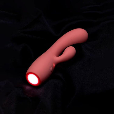Adam & Eve GROOVY GLOW-UPS Curvie Rechargeable Rabbit Vibe - Rabbit Vibrators