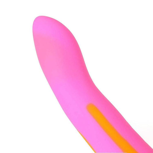 Adam & Eve CHARMED Non Realistic Dildo Pink/Yellow - Non-Realistic Dildos
