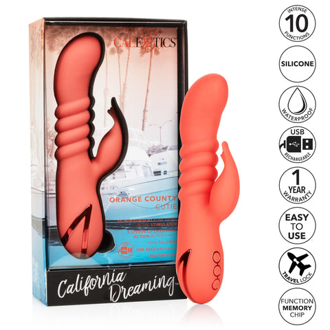 California Dreaming Orange County Cutie Rabbit Vibrator - Rabbit Vibrators