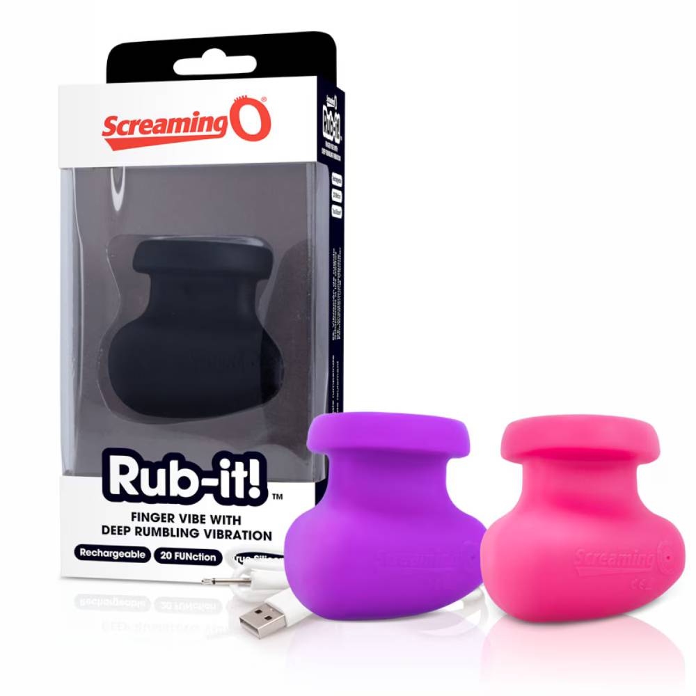 Screaming O Charged Rub-it Rechargeable Finger Vibrator 6 Pack Finger and Tongue Vibrators