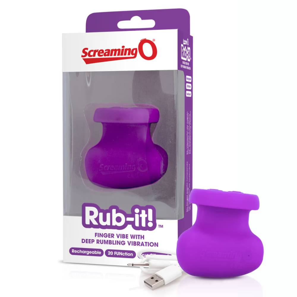 Screaming O Charged Rub-it Rechargeable Finger Vibrator 6 Pack Finger and Tongue Vibrators