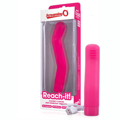 Screaming O Charged Reach-it Rechargeable Curved Vibrator - G-Spot Vibrators