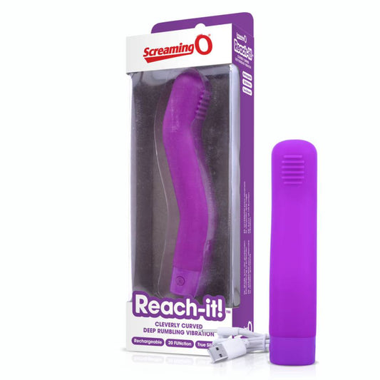 Screaming O Charged Reach-it Rechargeable Curved Vibrator - G-Spot Vibrators