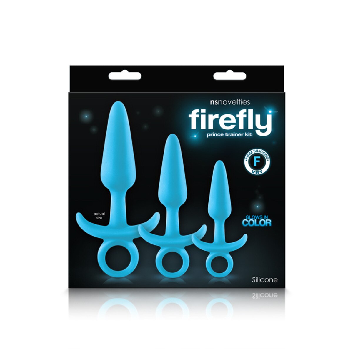 Firefly Prince Silicone Anal Training Butt Plug Kit Blue Butt Plugs