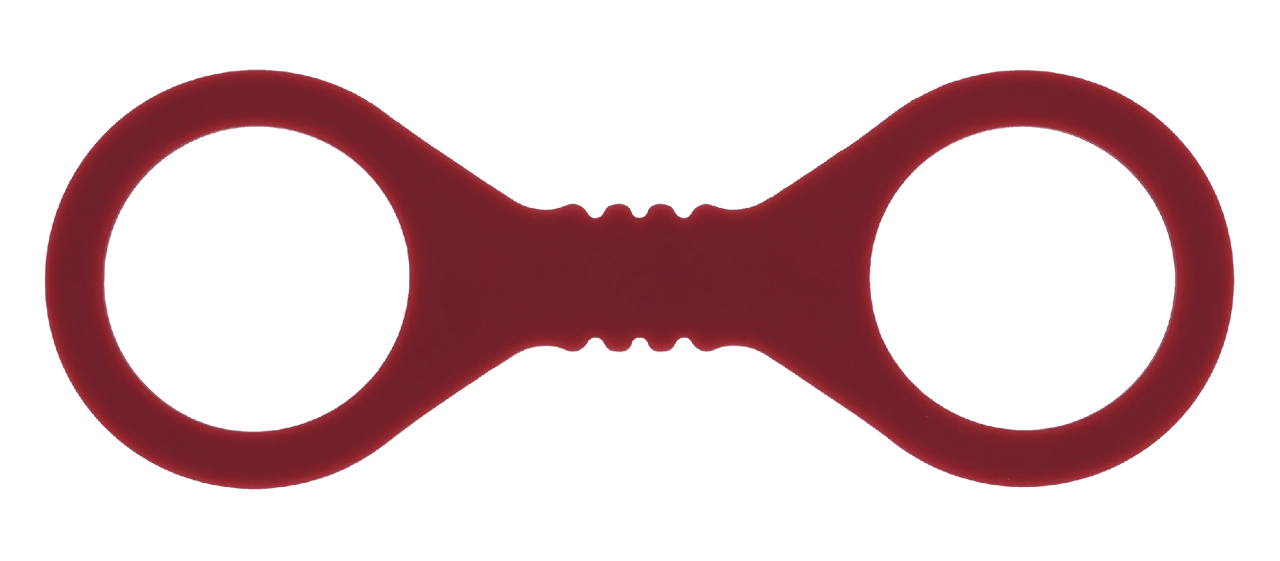 Sex & Mischief Enchanted Silicone BDSM Wrist Cuffs Burgundy - Cuffs And Restraints