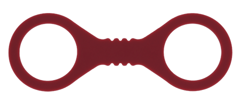 Sex & Mischief Enchanted Silicone BDSM Wrist Cuffs Burgundy - Cuffs And Restraints