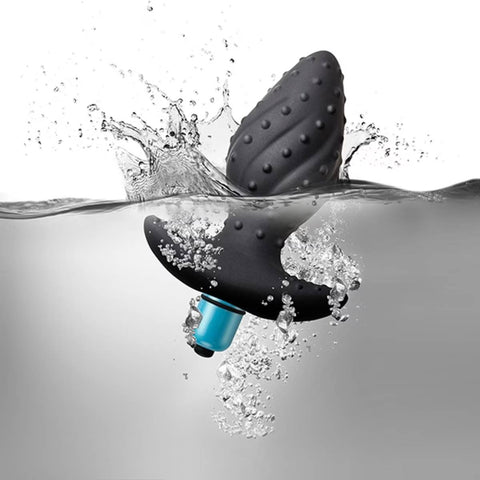 Rocks Off Ibex Butt Plug and Cock Ring Set Blue/Black - Sex Kits