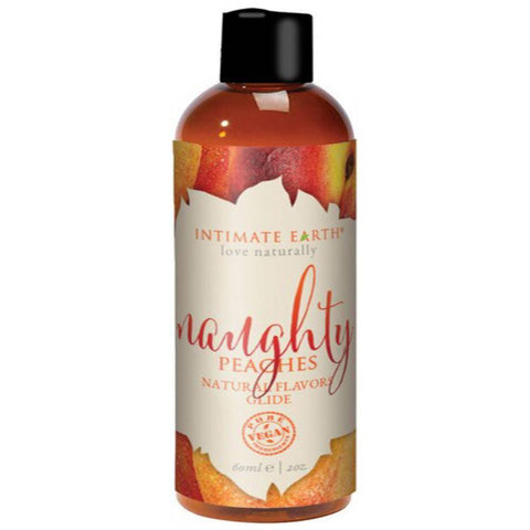Intimate Earth Naughty Peaches Natural Flavors Water Based Glide - Water Based Lubes