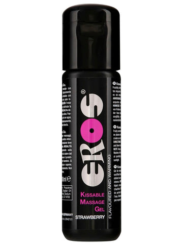 EROS Kissable Massage Gel STRAWBERRY 100ml - Water Based Lubes