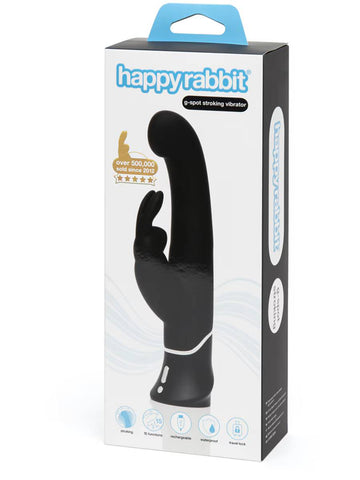 Happy Rabbit G-Spot Stroker Rabbit Vibrator Black - Rabbit Vibrators