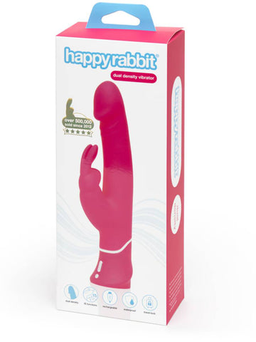 Happy Rabbit Realistic Dual Density Rabbit Vibrator Pink - Rabbit Vibrators