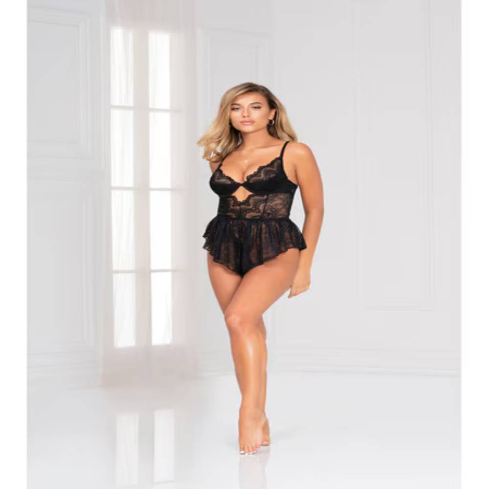 Seven Til Midnight Women Radiance Romper Black Teddies and Bodysuits