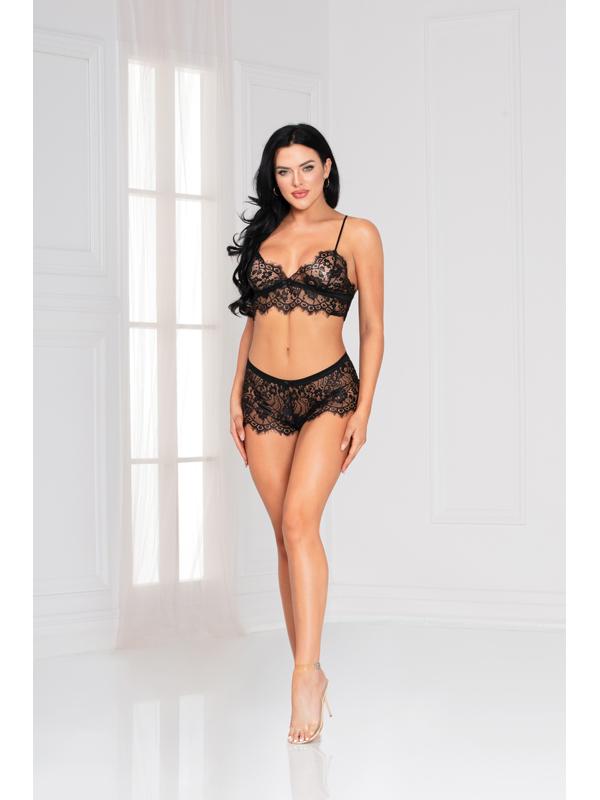 Seven Til Midnight Enchanting Bra Set Black XL Bras and Bra Sets