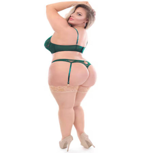 Seven Til Midnight Two Piece Bra Sets Green - Bras and Bra Sets