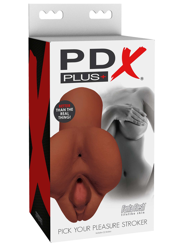 PDX Brands Pick Your Pleasure Mens Stroker Brown Masturbators and Strokers