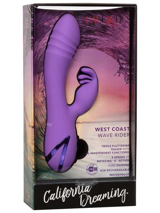 California Dreaming West Coast Wave Rider Dual Vibrator - Rabbit Vibrators