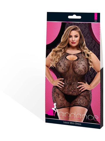 Lapdance Lingerie Lace Mini Womens Dress LC 63 XL BX Black - Body Stockings