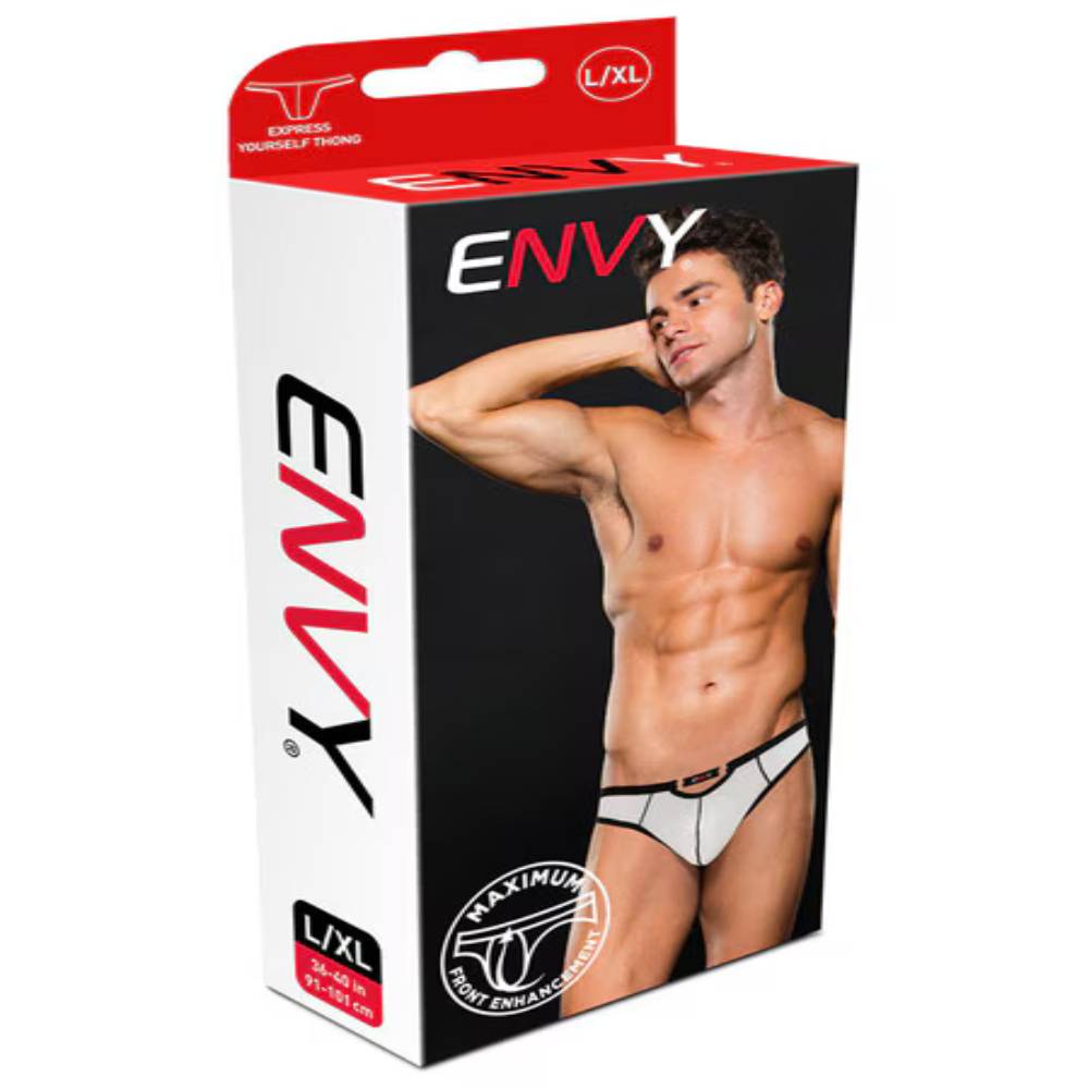 Envy Express Yourself Mens Thong White Mens Briefs And Boxers