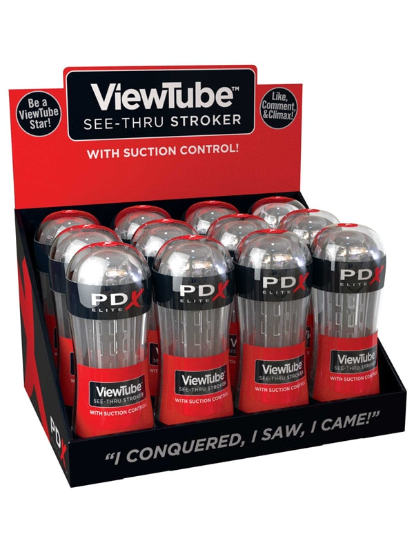 Pipedream PDX Elite Viewtube Stroker Display 12 Count Masturbators and Strokers