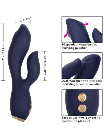 California Exotic Chic Blossom Thumping Rabbit Vibrator - Rabbit Vibrators