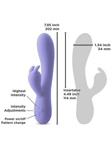 NS Novelties INYA Luv Bunny Vibrator Purple - Rabbit Vibrators