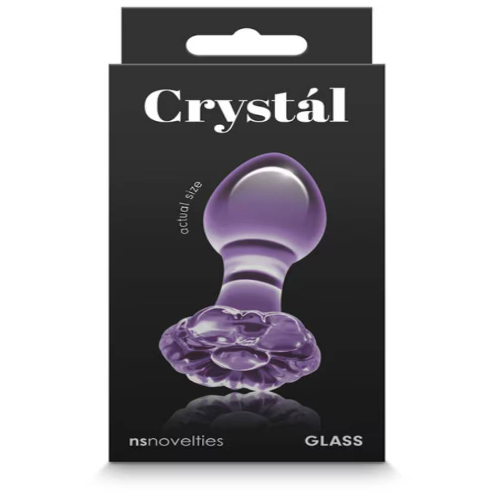 NS Novelties Crystal Flower Glass Butt Plug Butt Plugs