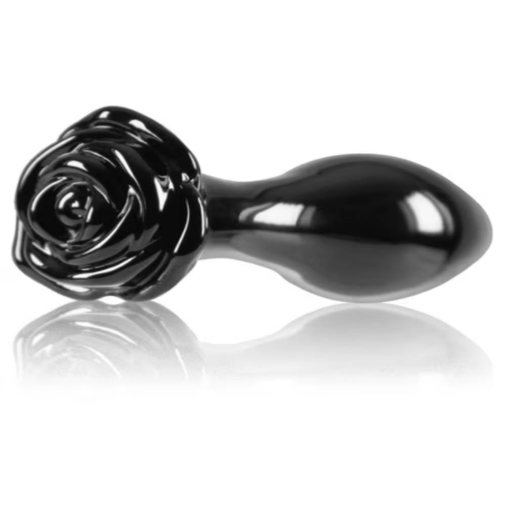 NS Novelties Crystal Rose Glass Anal Plug Butt Plugs