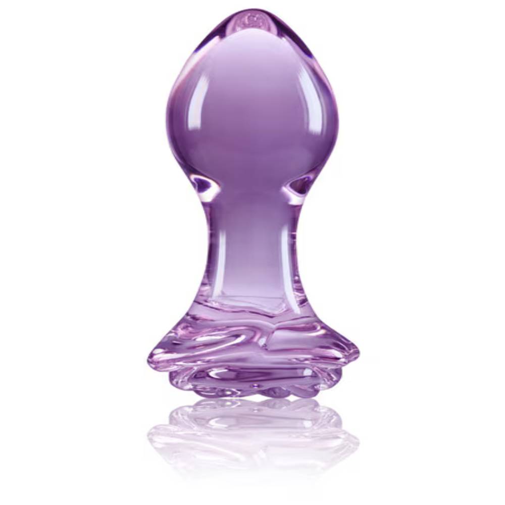 NS Novelties Crystal Rose Glass Anal Plug Butt Plugs