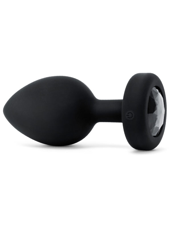 B Vibe Vibrating Jewel Butt Plug XXL Black Butt Plugs